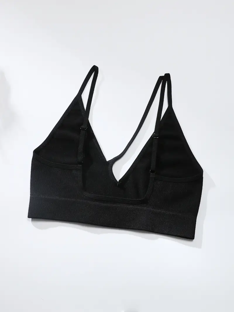 Black Seamless Camisole for Women, Thin Sports Fitness Yoga Bra — feature 11