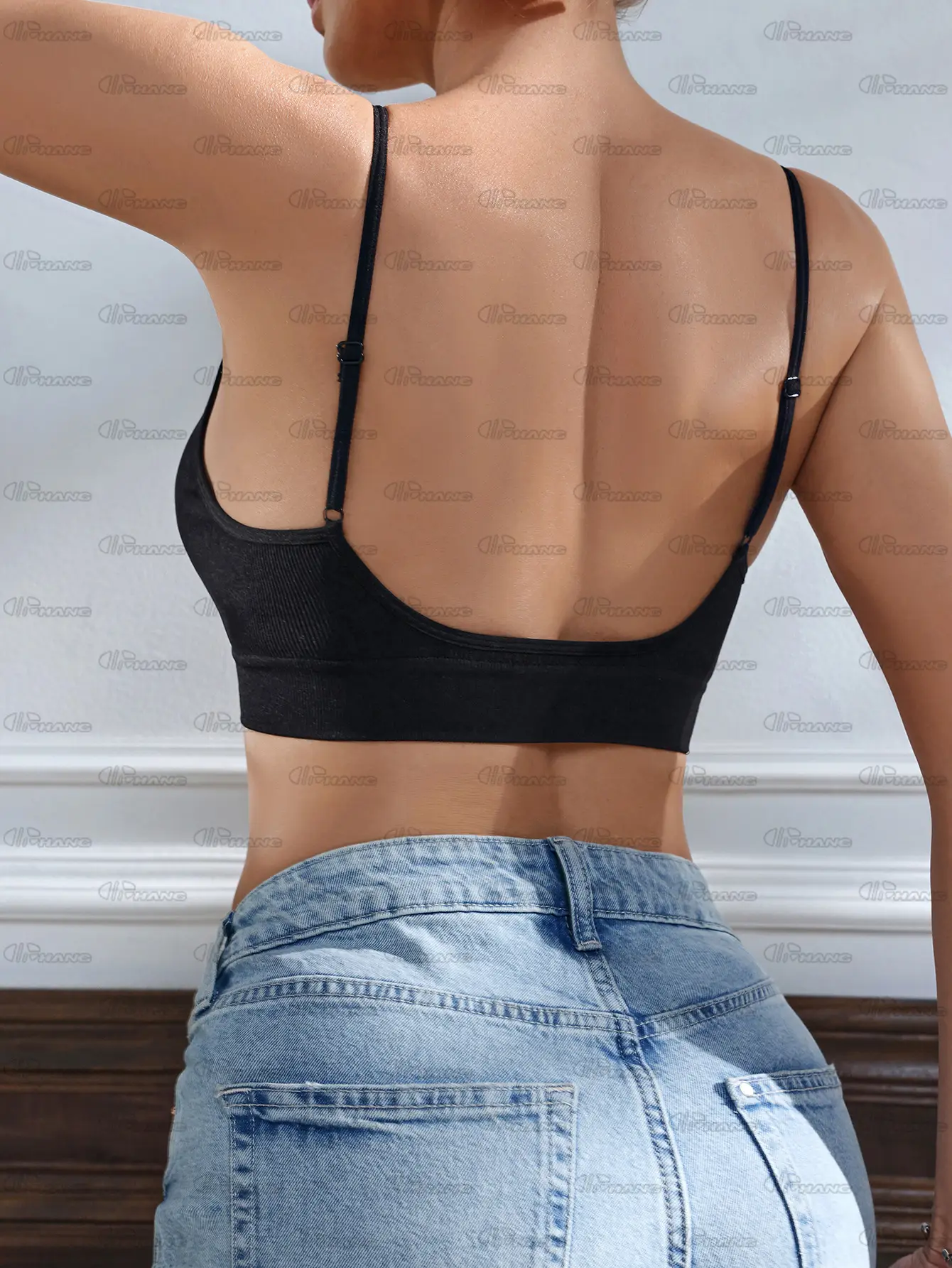 Black Seamless Camisole for Women, Thin Sports Fitness Yoga Bra — feature 5