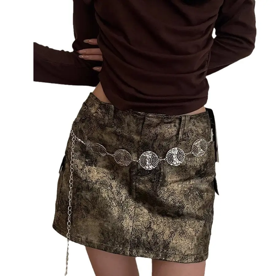 Women's Korean Style Metal Belt with Dress Shirt - Image 6