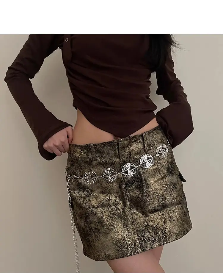 Women's Korean Style Metal Belt with Dress Shirt — feature 3
