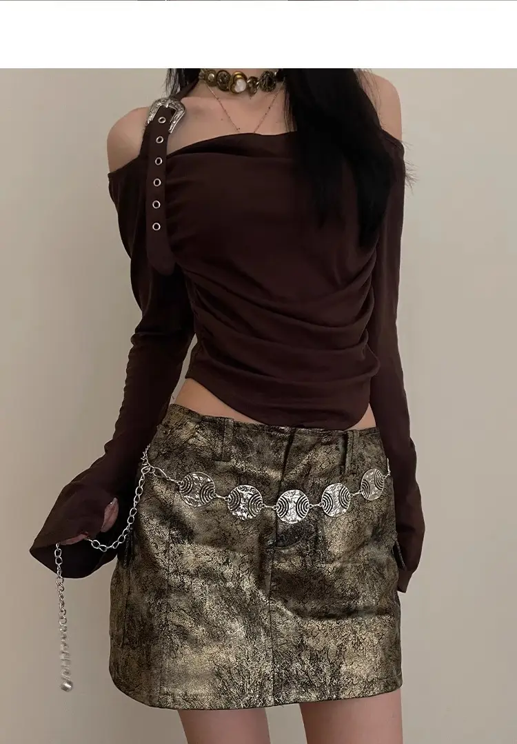 Women's Korean Style Metal Belt with Dress Shirt — feature 5