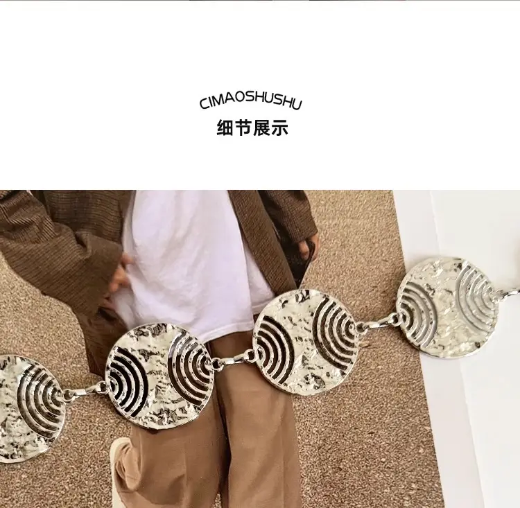 Women's Korean Style Metal Belt with Dress Shirt — feature 6