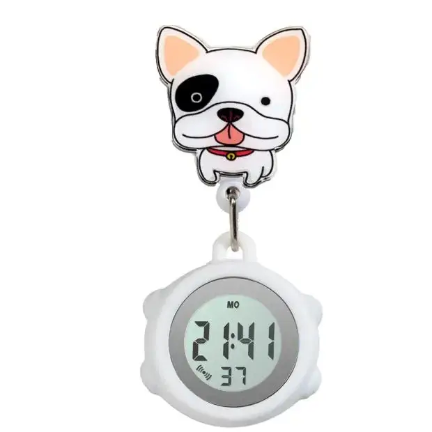 Digital Nurse Watch with Flower Hook