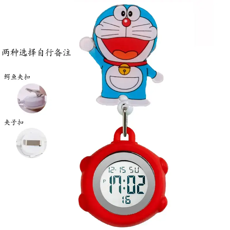 Digital Nurse Watch with Flower Hook
