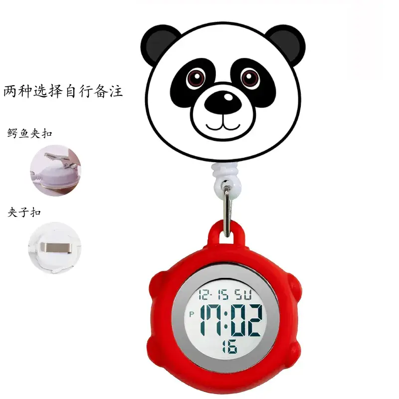 Digital Nurse Watch with Flower Hook