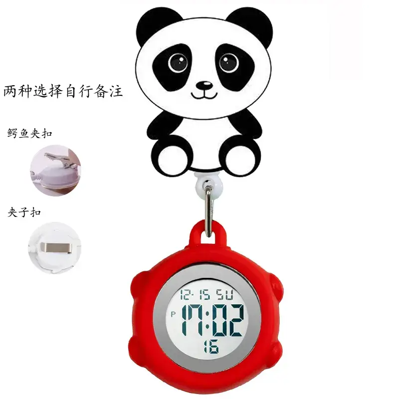 Digital Nurse Watch with Flower Hook