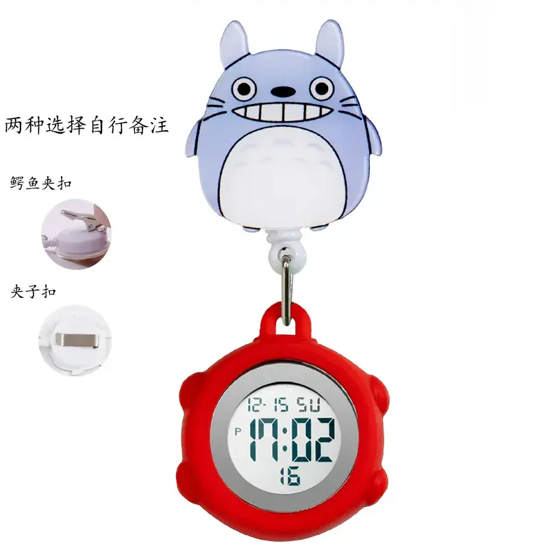 Digital Nurse Watch with Flower Hook