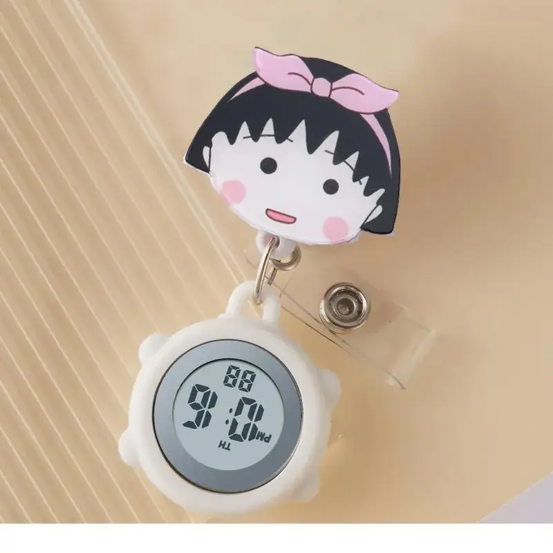 Digital Nurse Watch with Flower Hook