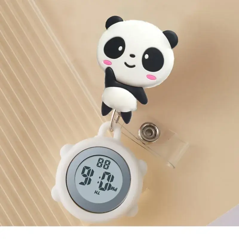Digital Nurse Watch with Flower Hook