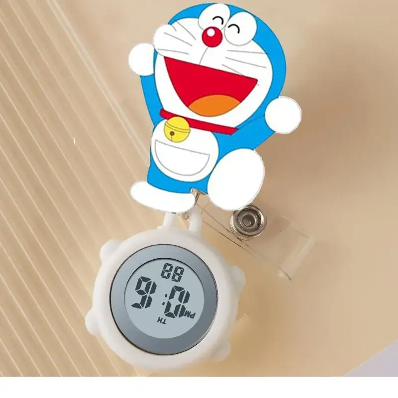 Digital Nurse Watch with Flower Hook