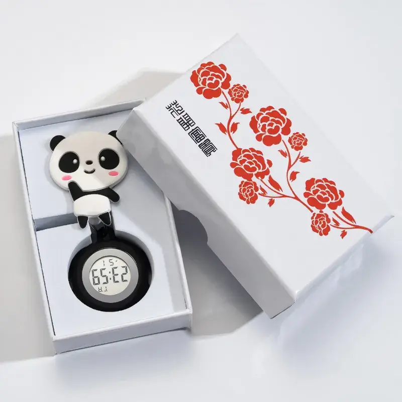 Digital Nurse Watch with Flower Hook