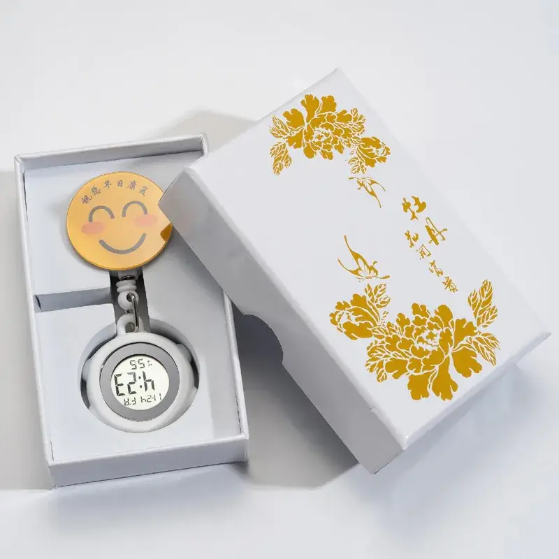 Digital Nurse Watch with Flower Hook