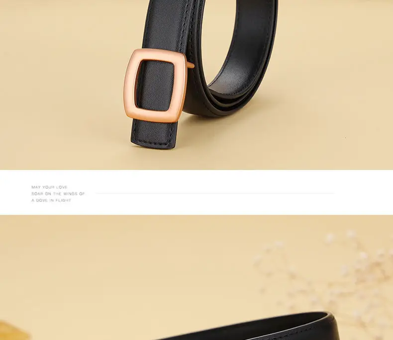 Women's Leather Belt with Buckle & 2.5cm Inner — feature 16