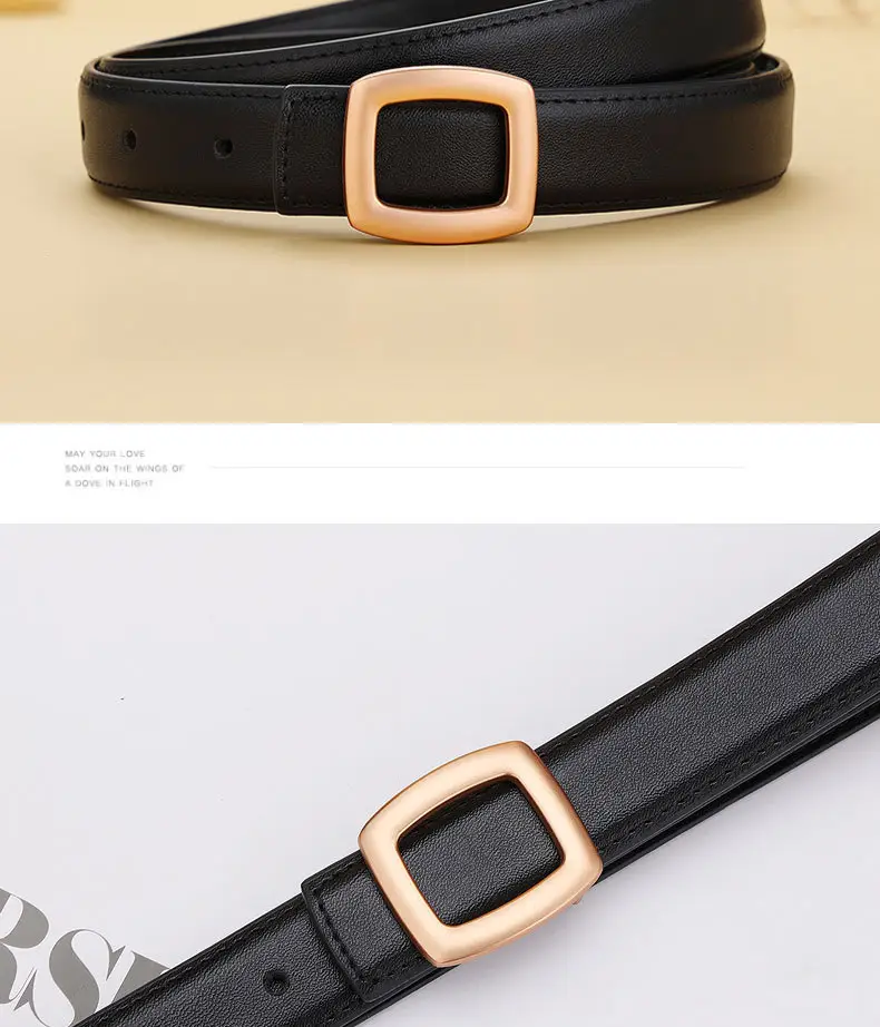 Women's Leather Belt with Buckle & 2.5cm Inner — feature 17