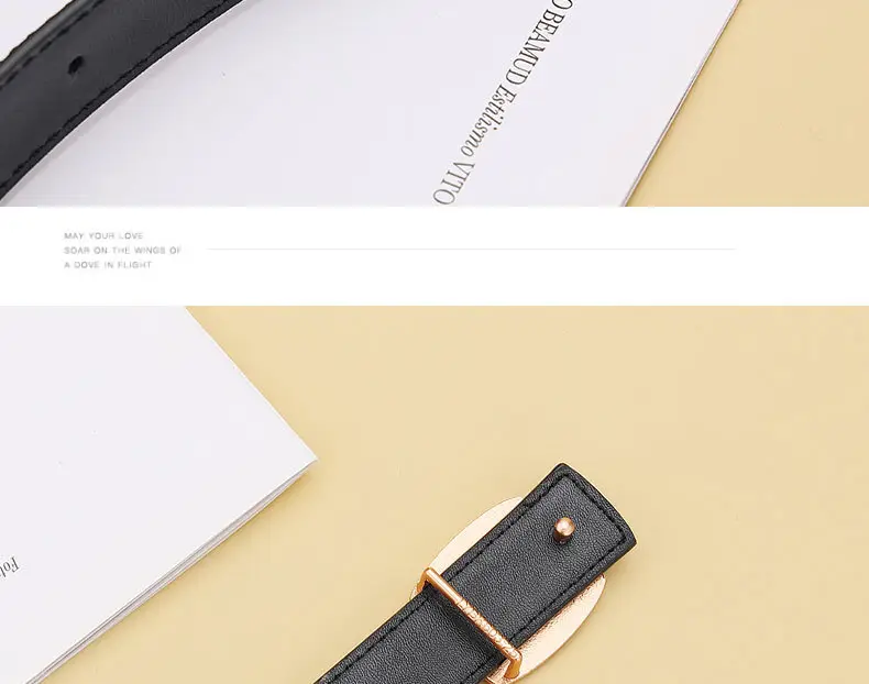 Women's Leather Belt with Buckle & 2.5cm Inner — feature 19