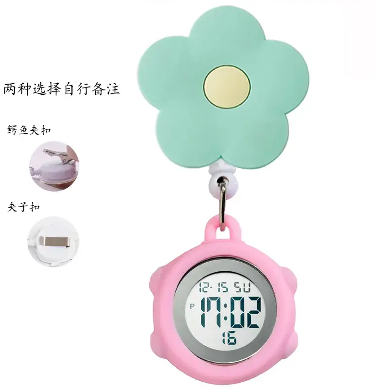 Nurse Electronic Digital Pocket Watch Pink - Image 12