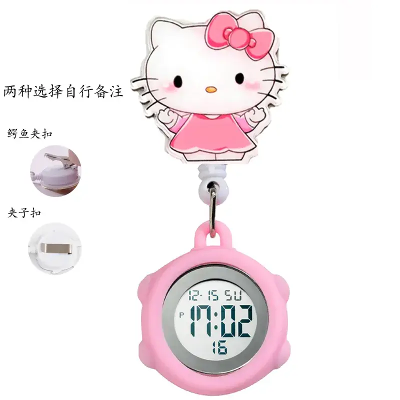 Nurse Electronic Digital Pocket Watch Pink - Image 20