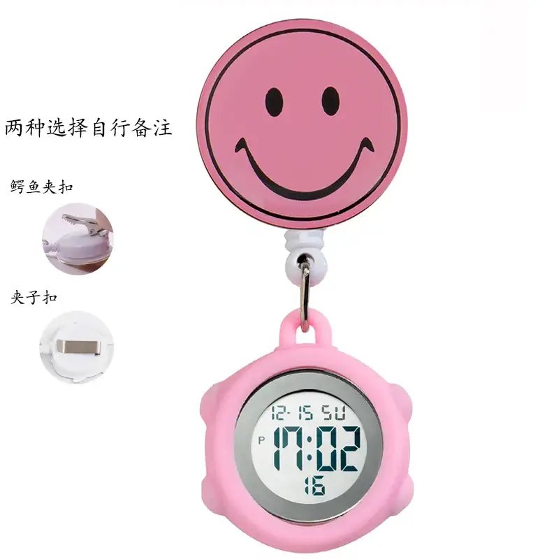 Nurse Electronic Digital Pocket Watch Pink - Image 21