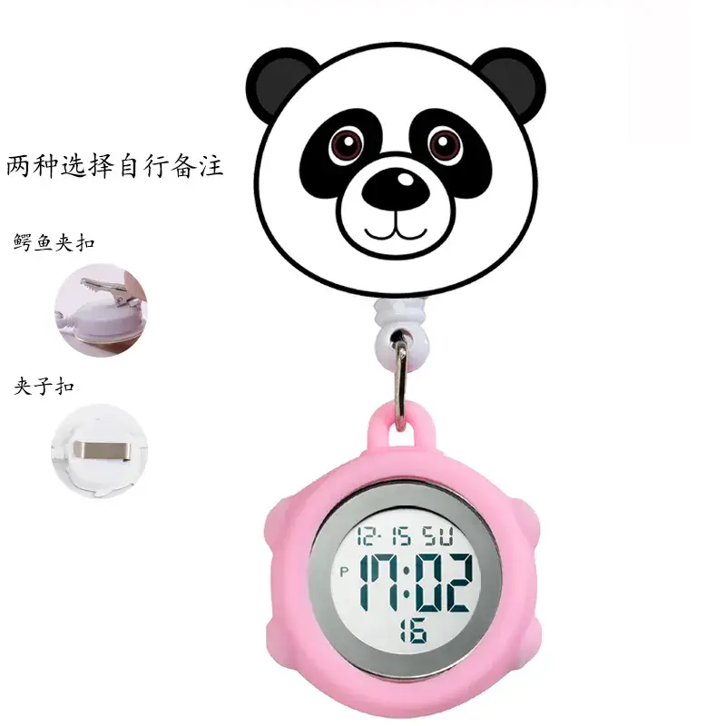 Nurse Electronic Digital Pocket Watch Pink - Image 33