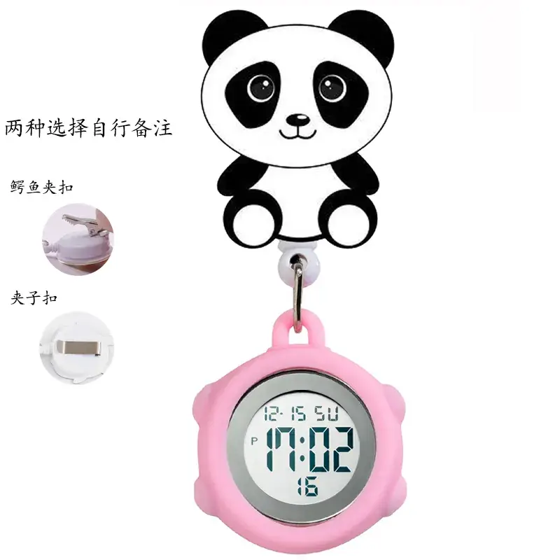 Nurse Electronic Digital Pocket Watch Pink - Image 34