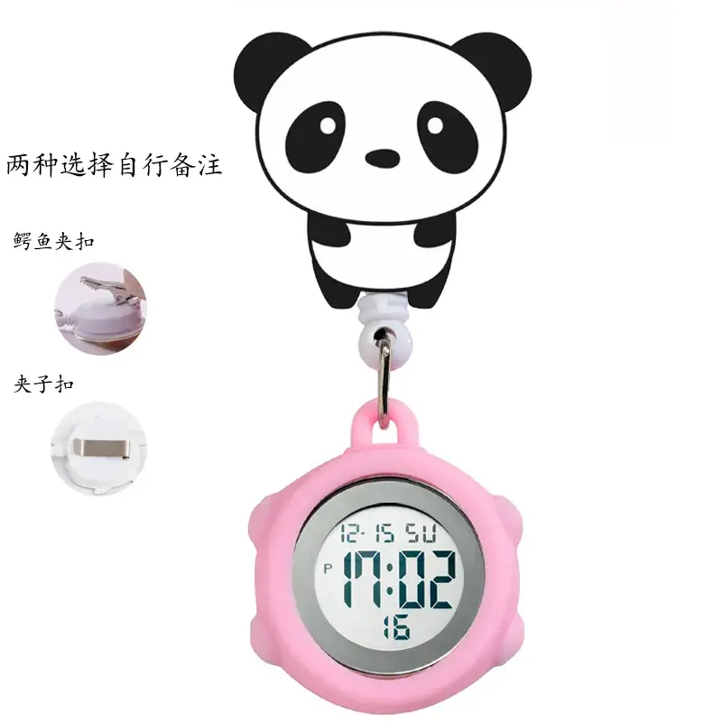 Nurse Electronic Digital Pocket Watch Pink - Image 35