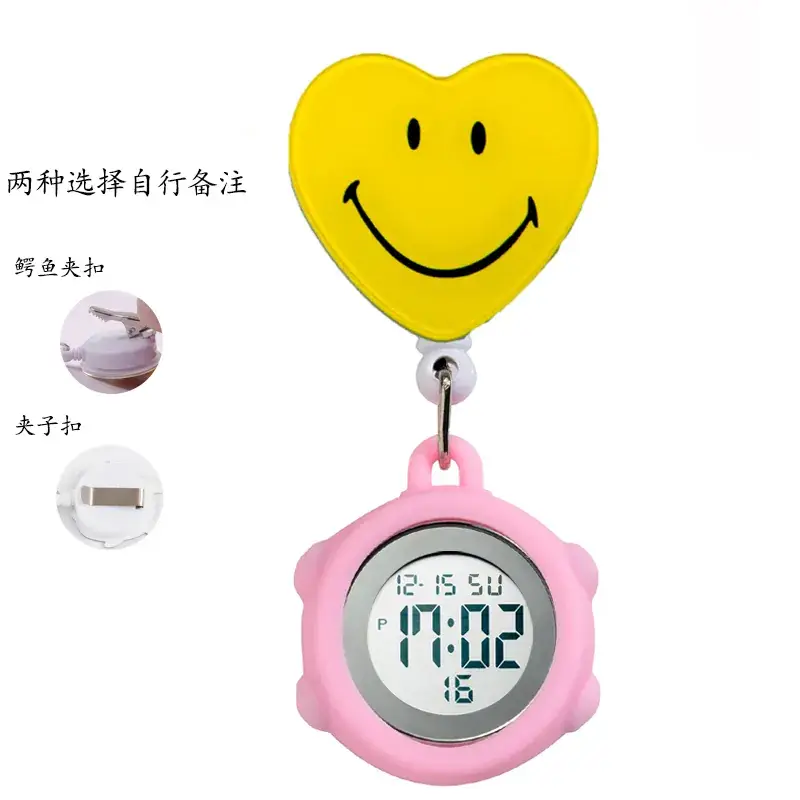Nurse Electronic Digital Pocket Watch Pink - Image 40