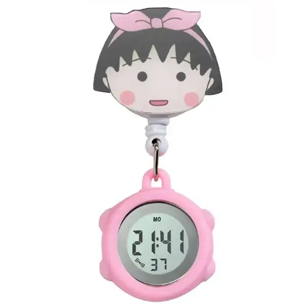 Nurse Electronic Digital Pocket Watch Pink - Image 6