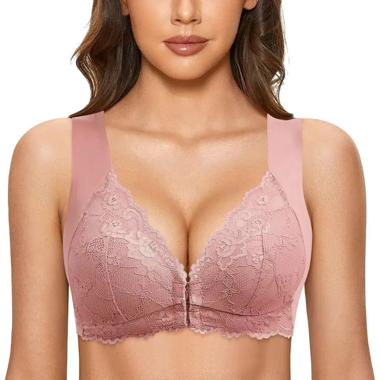 Xiyin Seamless Lace Bra Front Buckle No Steel Ring - Image 4
