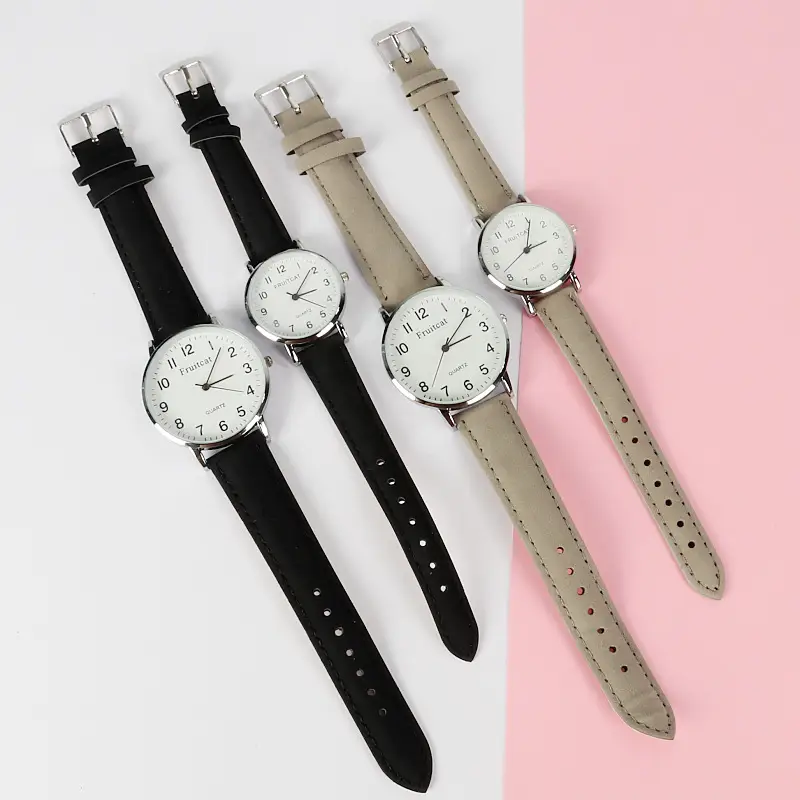 Simple Digital Couple Watch Men Women Belt — feature 2