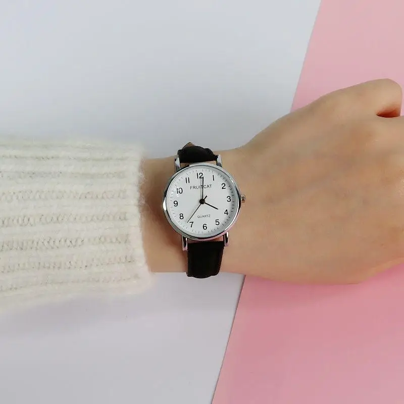 Simple Digital Couple Watch Men Women Belt - Image 2