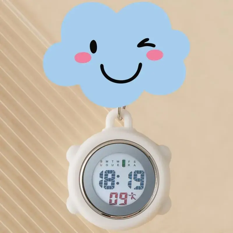 Multifunctional Cloud Nurse Watch with Rechargeable Battery - Image 90
