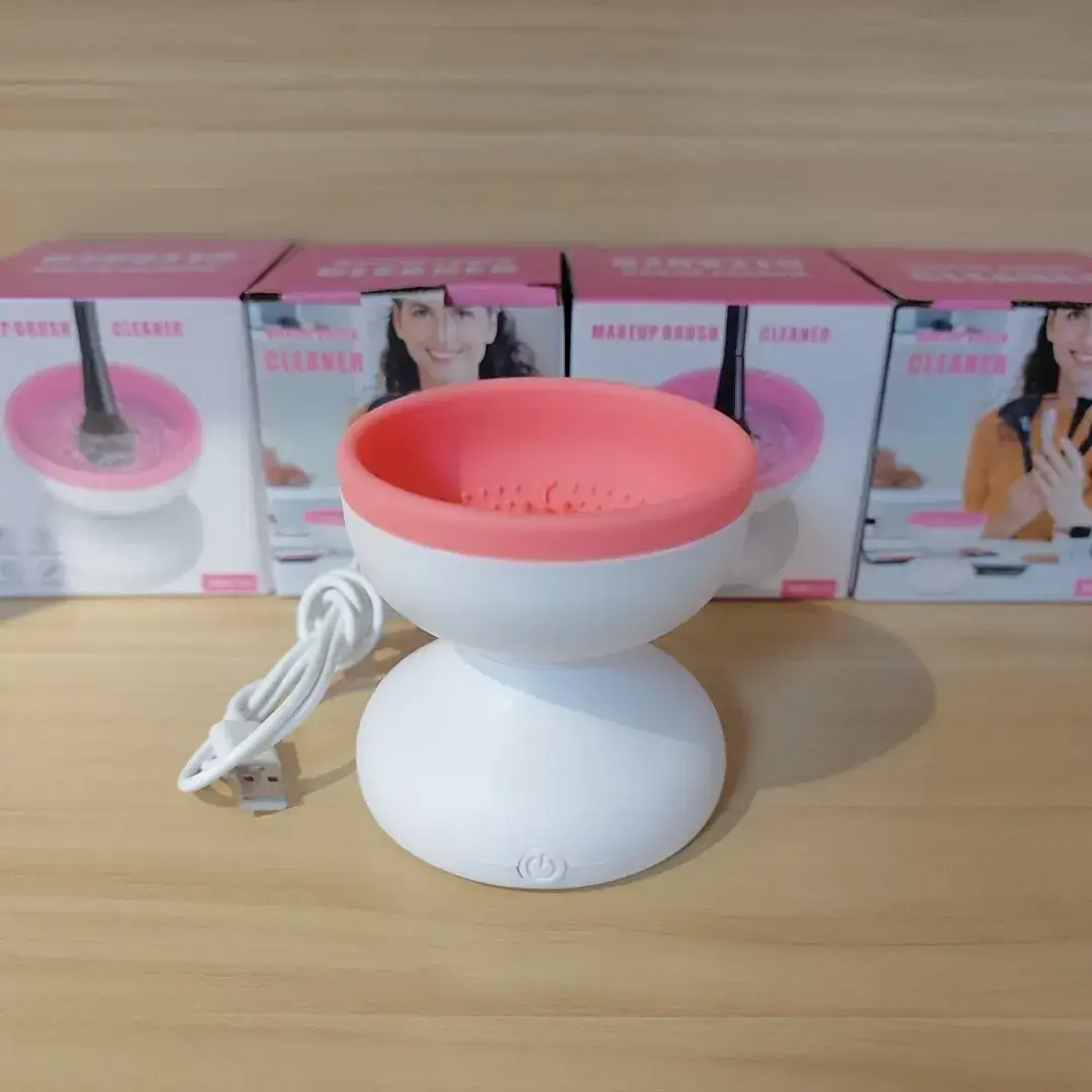 USB Electric Makeup Brush Cleaner Purple Pink White — feature 7