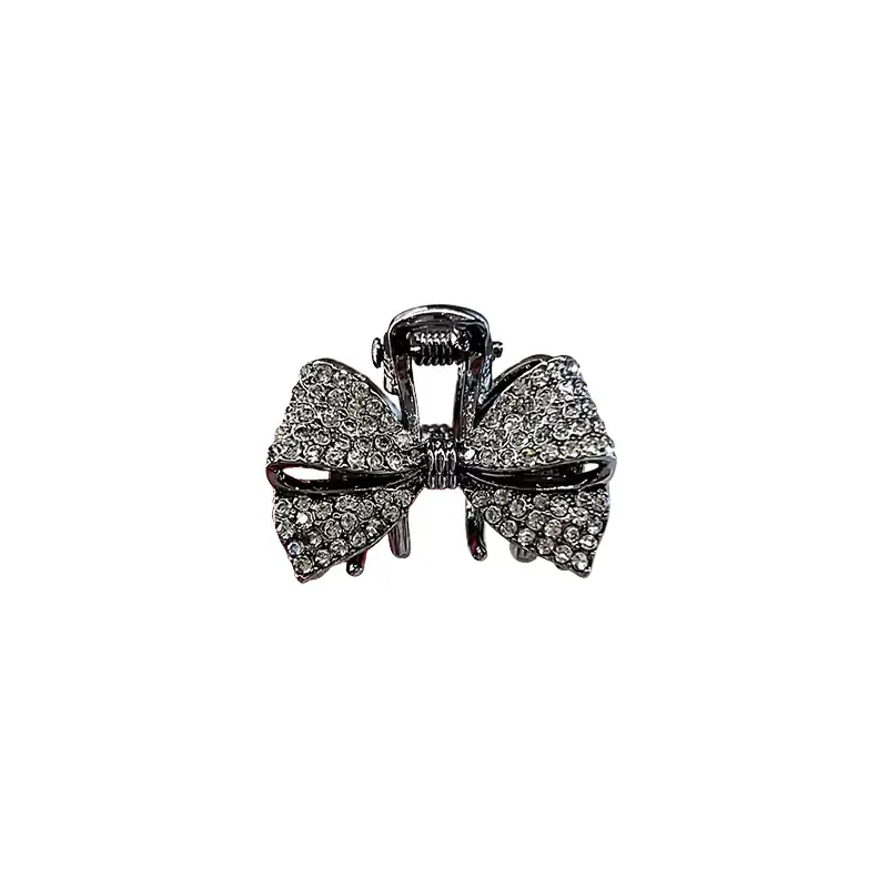 South Korea Rhinestone Bow Hair Clip Small Size Princess Hair Accessory - Image 6