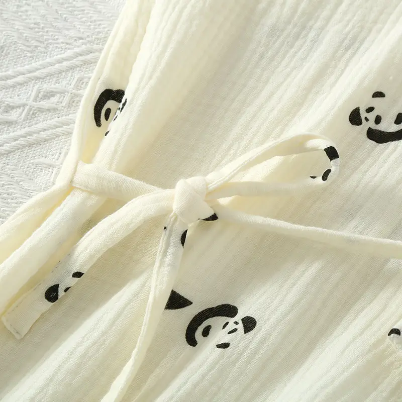 Japanese Kimono Style Printed Cotton Robe for Women Plus Size — feature 9