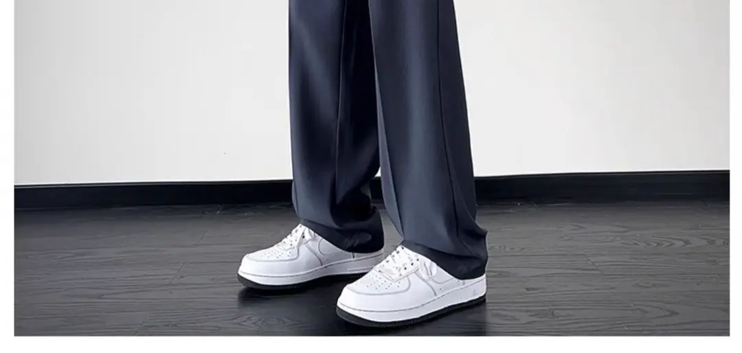 NASA Trousers Thin Leg Men's Black Straight High-end Spring and Autumn Boys Casual Fleece-lined Pants Simple Loose Trendy — feature 21