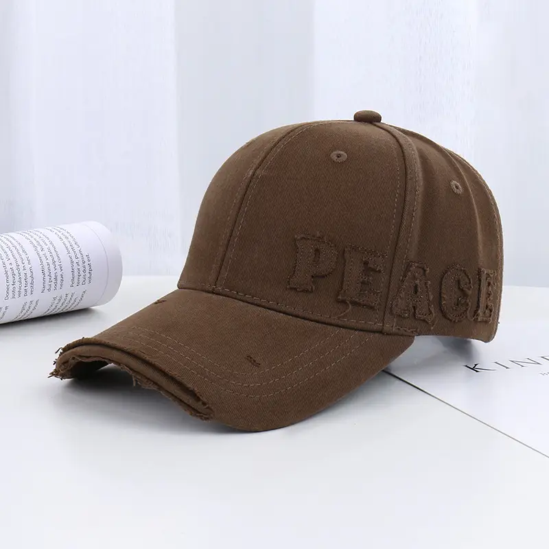 Pink Peach Embroidered Women's Baseball Cap - Image 3