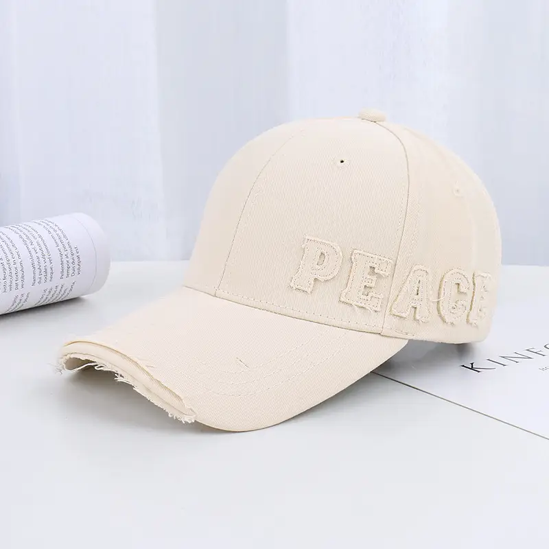 Pink Peach Embroidered Women's Baseball Cap - Image 4