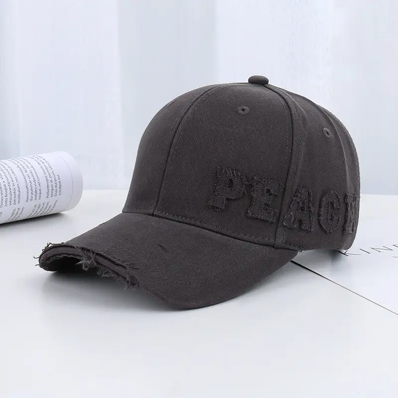 Pink Peach Embroidered Women's Baseball Cap - Image 5