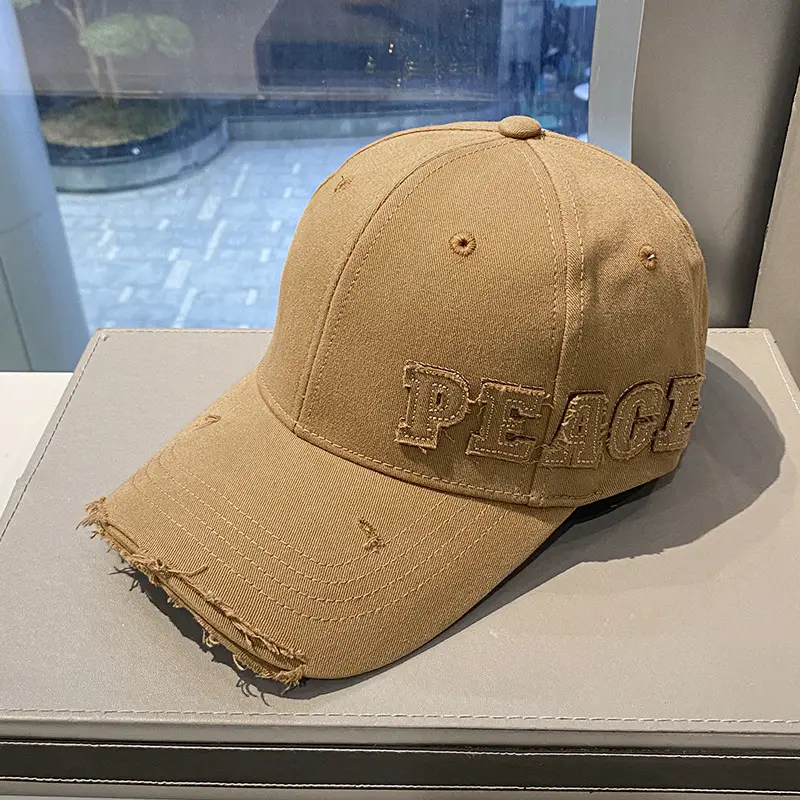 Pink Peach Embroidered Women's Baseball Cap - Image 6