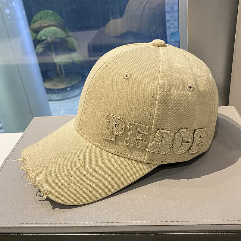 Pink Peach Embroidered Women's Baseball Cap - Image 7