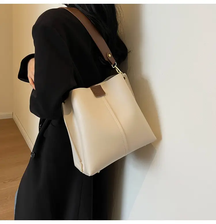 Women's Large Capacity Bucket Bag with Wide Strap — feature 27