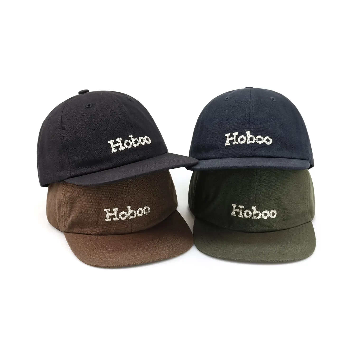 Japanese Style Embroidered Baseball Cap with Large Brim - Image 5
