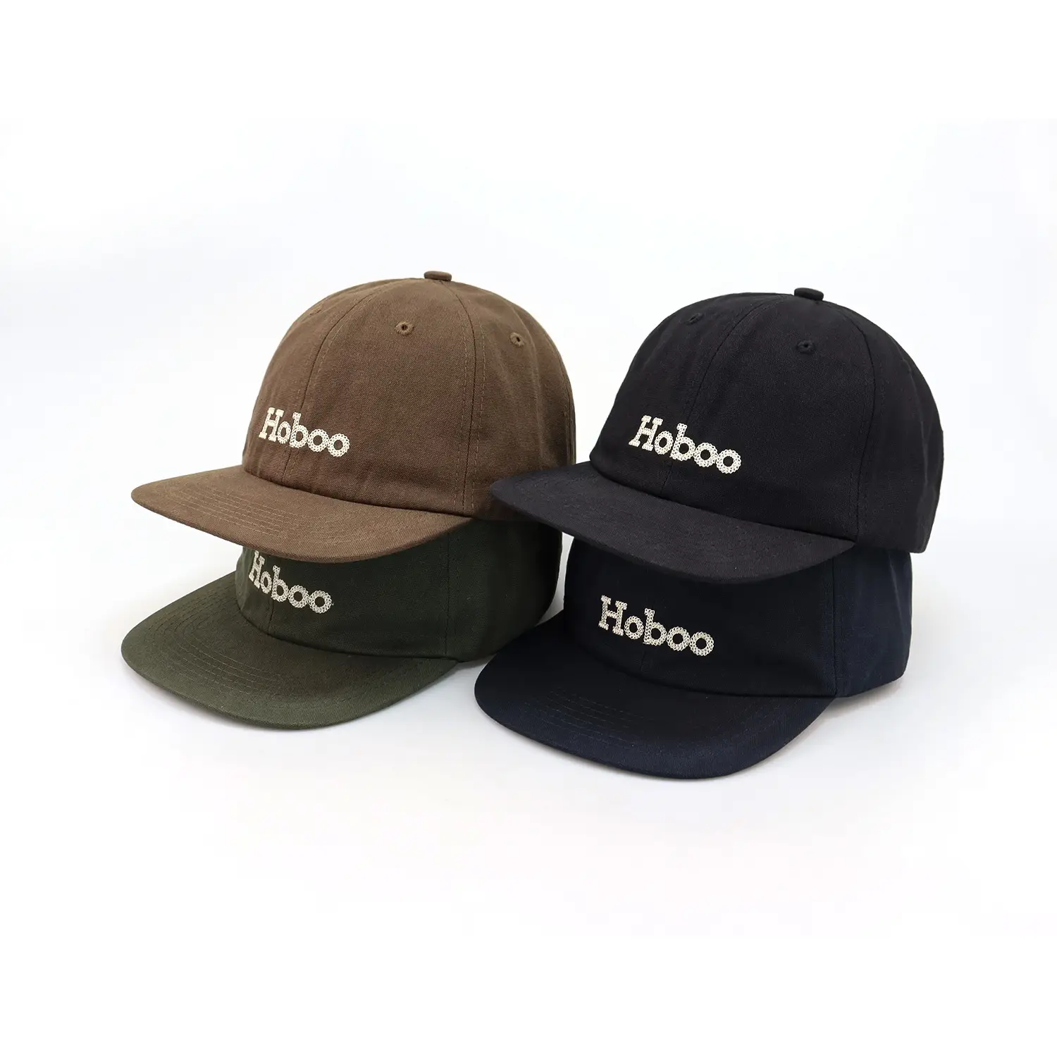 Japanese Style Embroidered Baseball Cap with Large Brim - Image 8