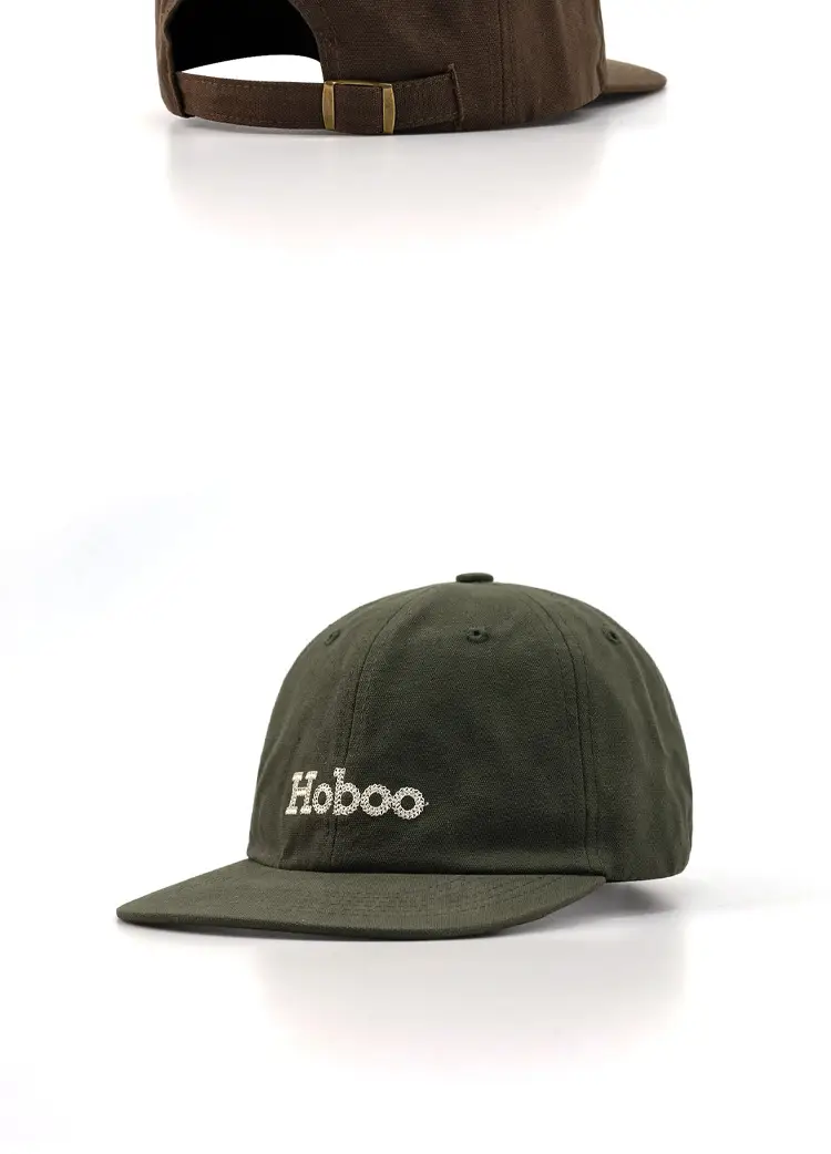 Japanese Style Embroidered Baseball Cap with Large Brim — feature 6