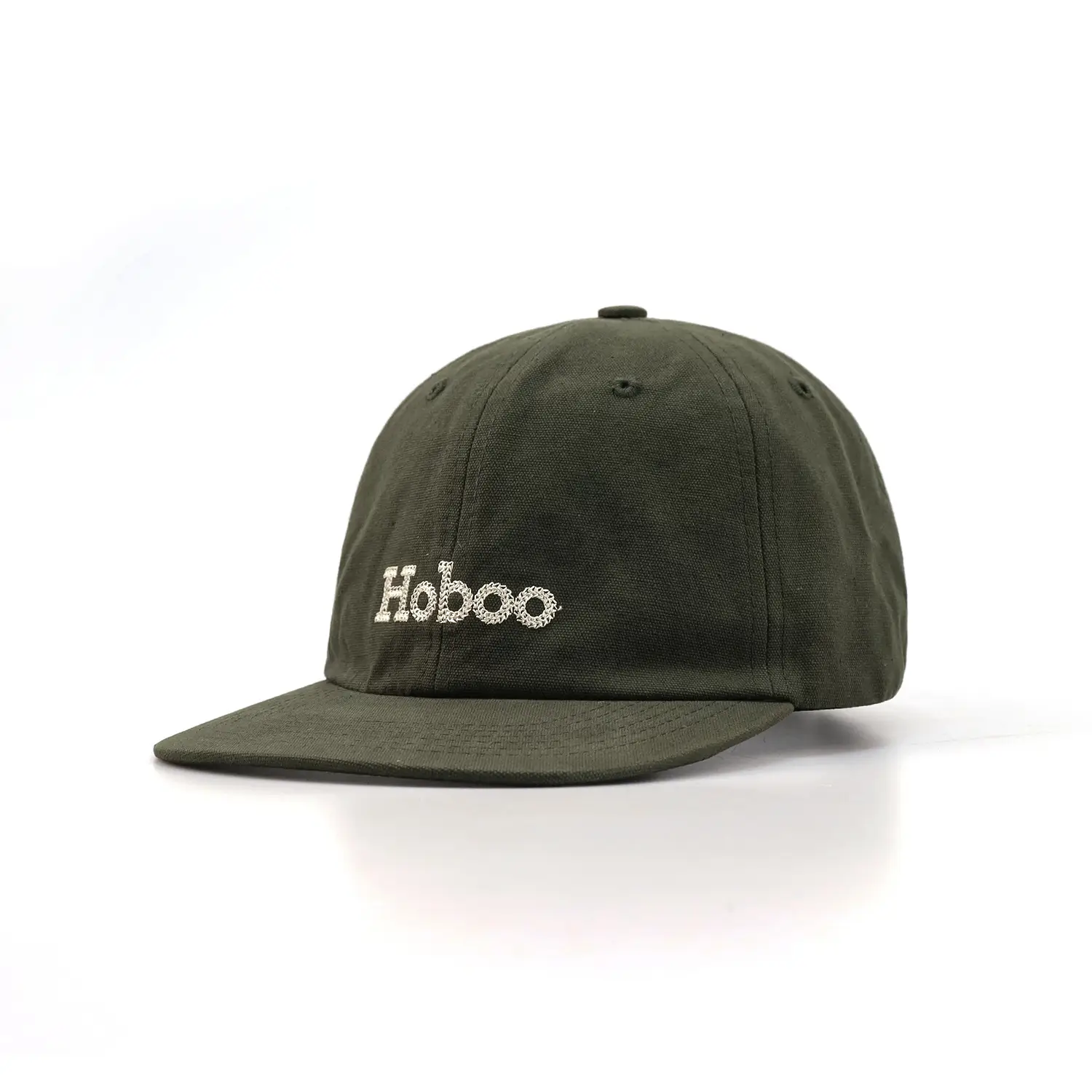 Japanese Style Embroidered Baseball Cap with Large Brim - Image 2