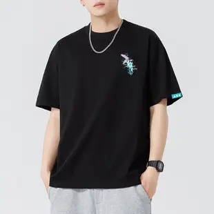 Qi Haipeng Striped T-Shirt Brown Striped Couple Wear Summer — feature 2