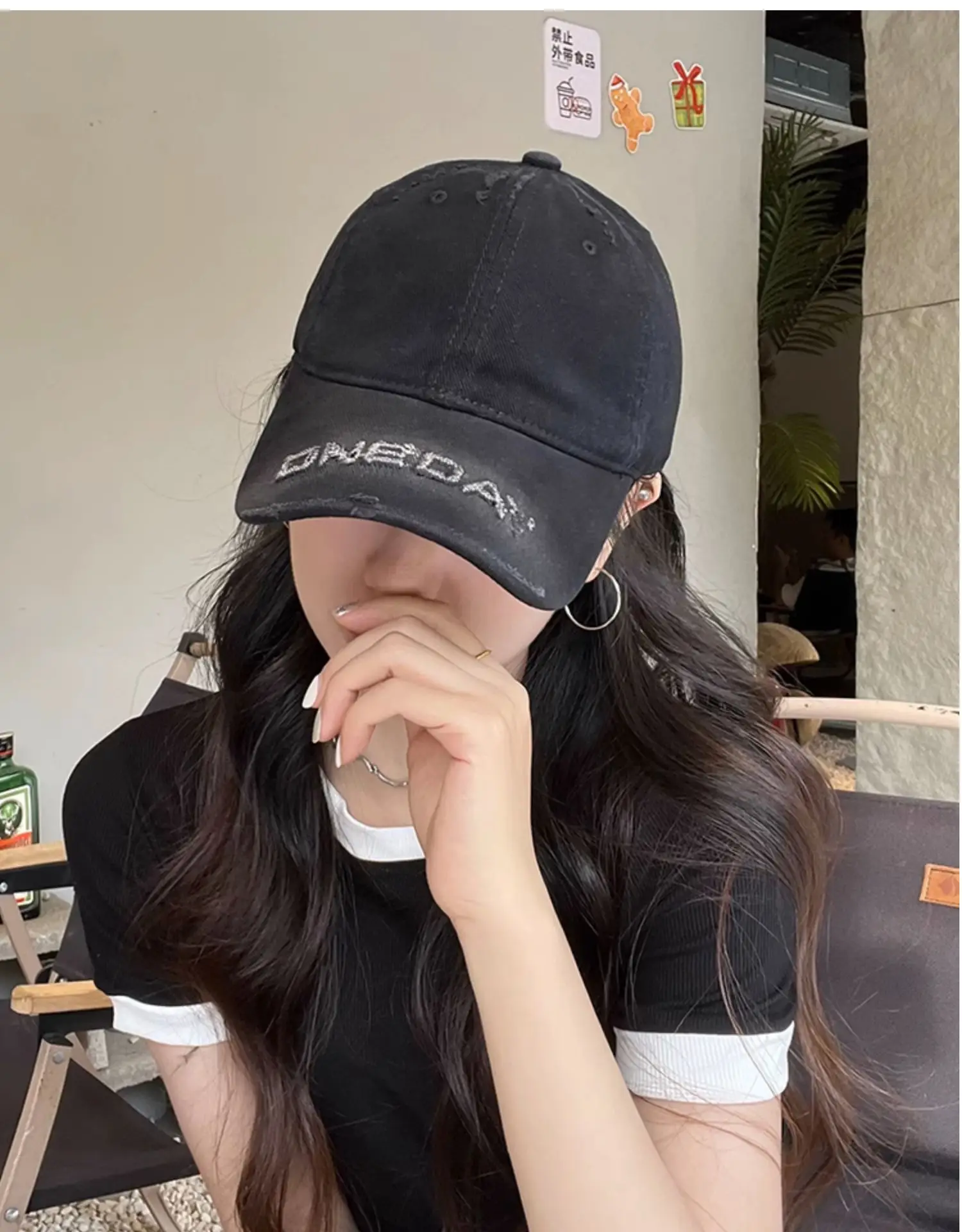 Purple Letter Embroidered Women's Curved Brim Baseball Hat — feature 29
