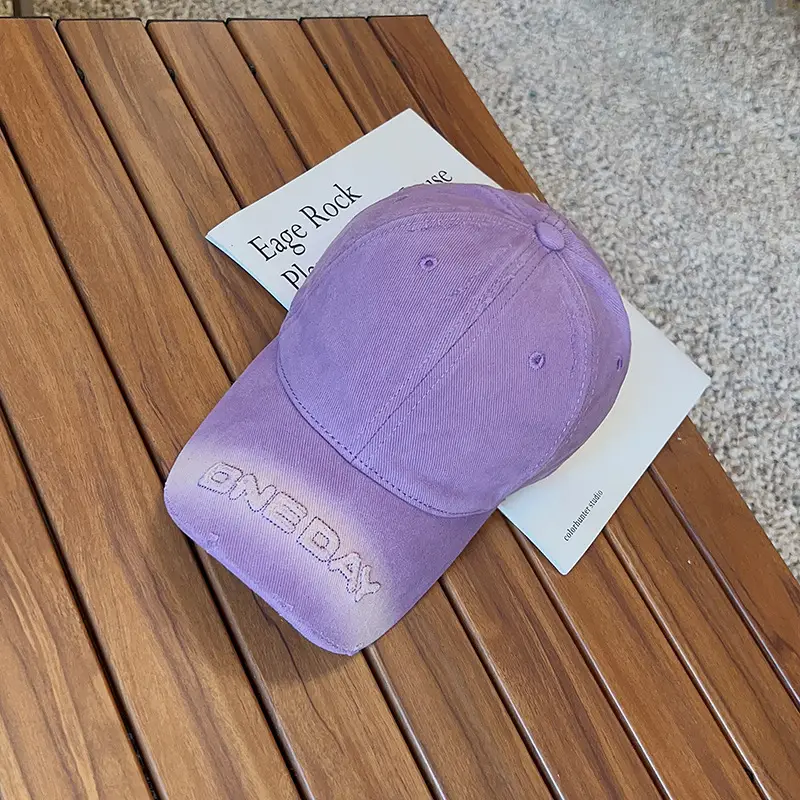 Purple Letter Embroidered Women's Curved Brim Baseball Hat - Image 6