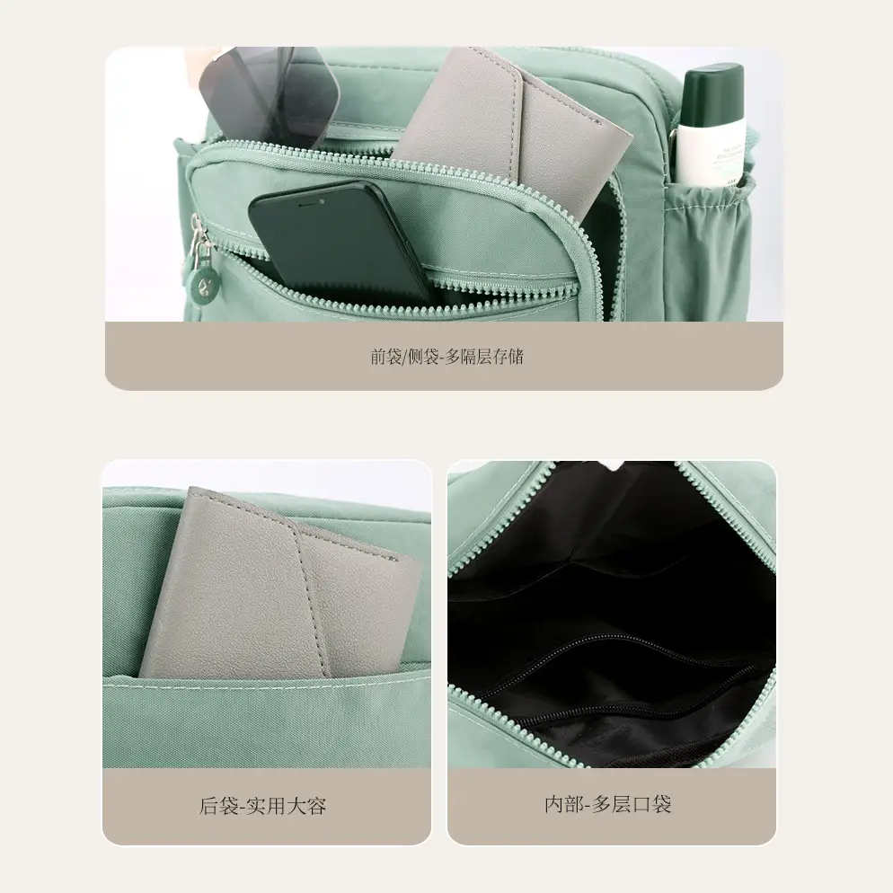 Black Multi-Layer Shoulder Bag for Women - Image 11