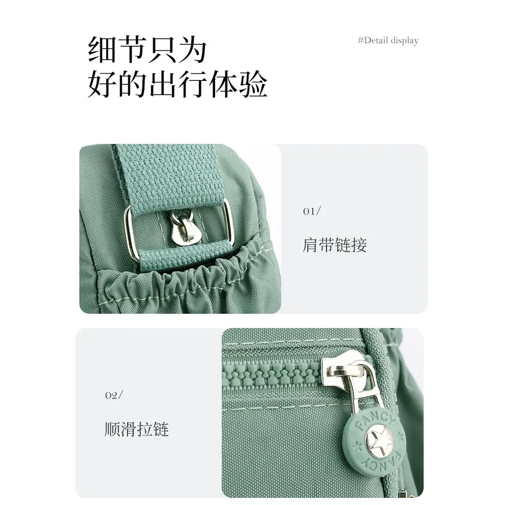 Black Multi-Layer Shoulder Bag for Women - Image 12